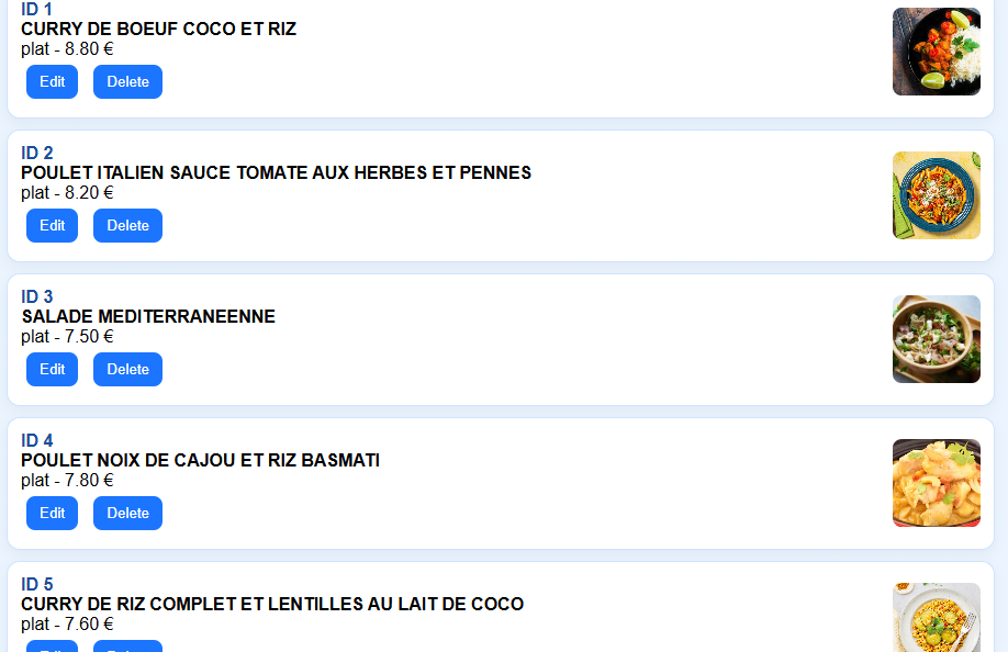 Base recettes JS